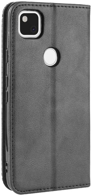 Google Pixel 4A Hoesje Vintage Portemonnee Book Case Zwart afbeelding 8