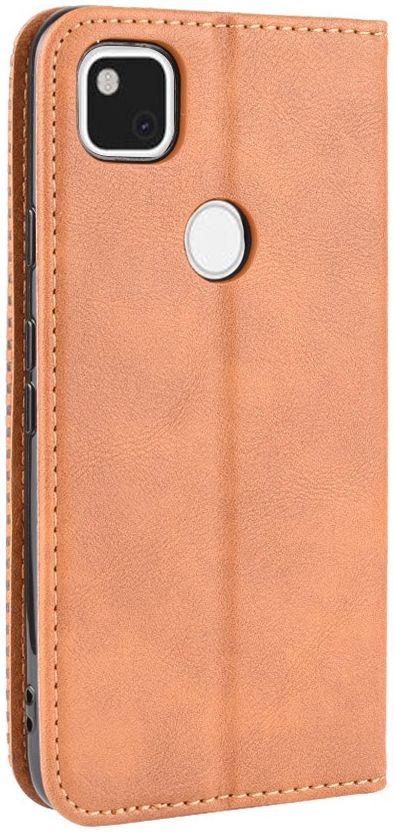 Google Pixel 4A Hoesje Vintage Portemonnee Book Case Bruin afbeelding 10