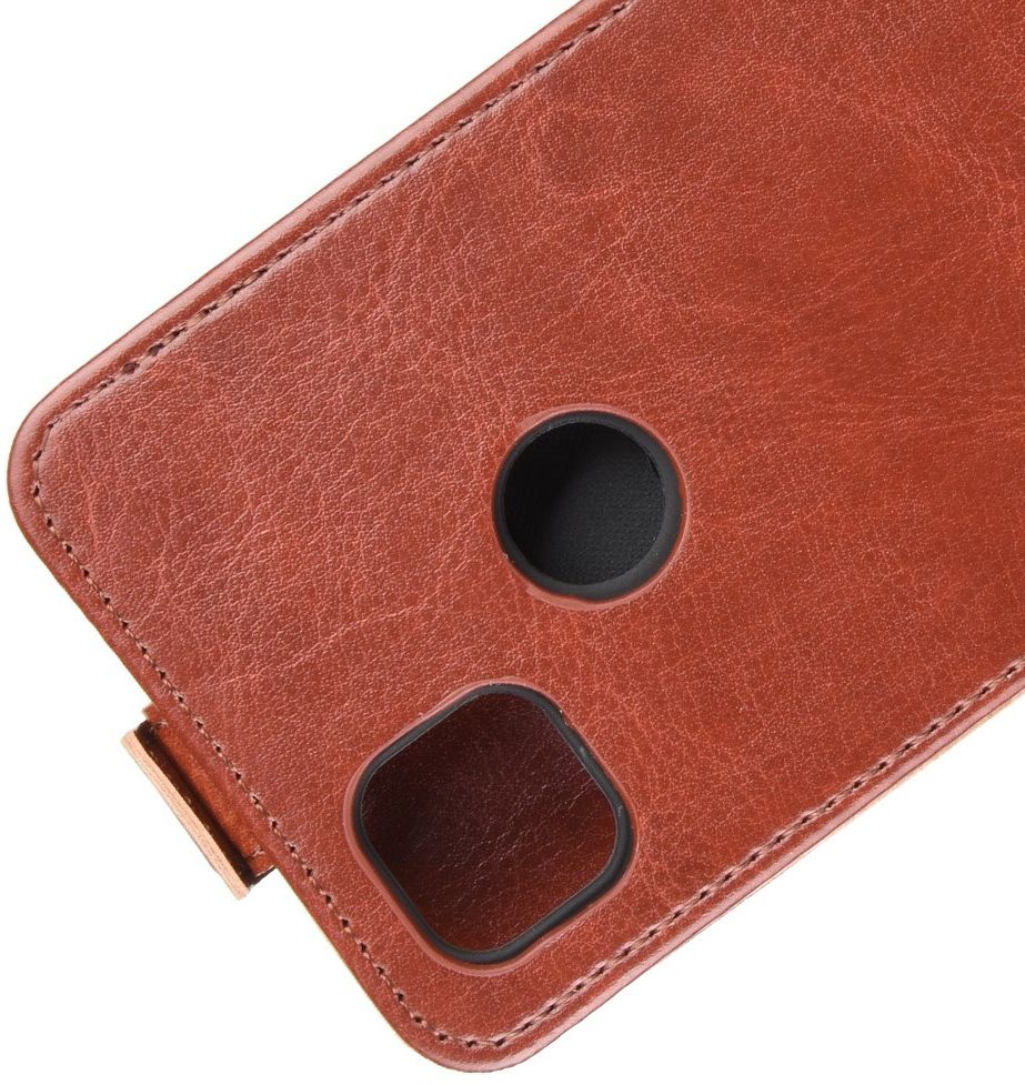 Google Pixel 4A Hoesje Verticale Flip Case Bruin afbeelding 5