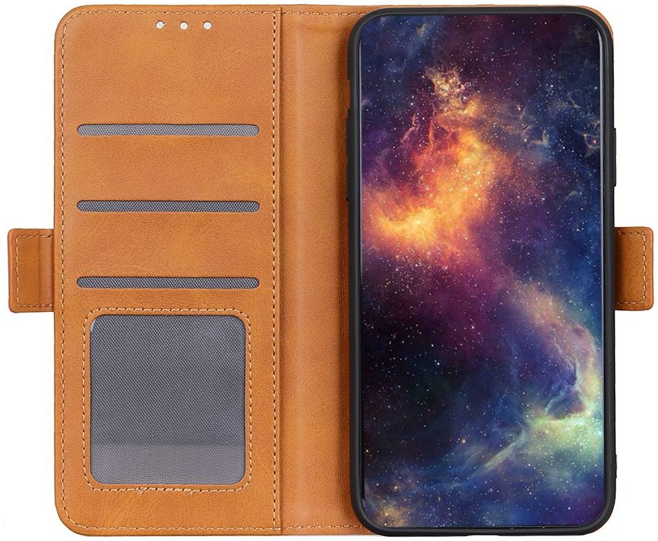 Google Pixel 4A Portemonnee Bookcase Hoesje Kunstleer Bruin afbeelding 4