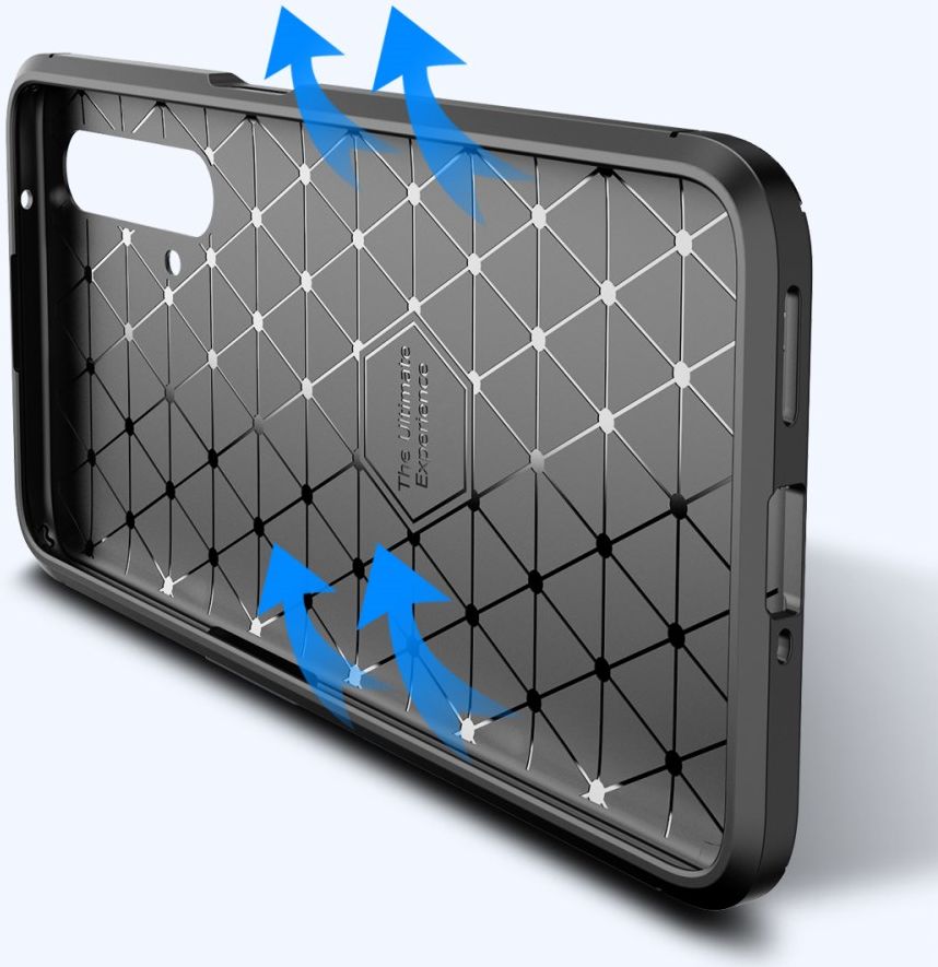 Realme X50 Hoesje Siliconen Carbon TPU Back Cover Zwart afbeelding 6
