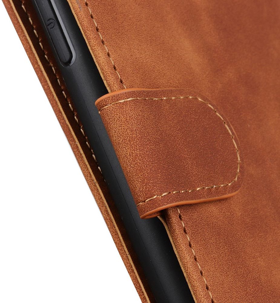 Realme C11 Hoesje Retro Wallet Book Case Bruin afbeelding 7