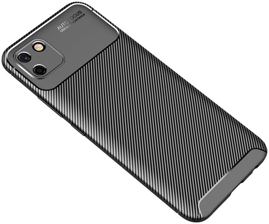 Realme C11 Hoesje Siliconen Carbon TPU Back Cover Zwart afbeelding 4