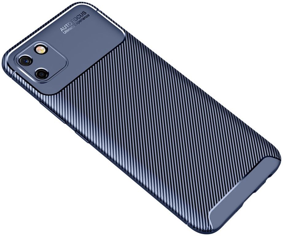 Realme C11 Hoesje Siliconen Carbon TPU Back Cover Blauw afbeelding 4