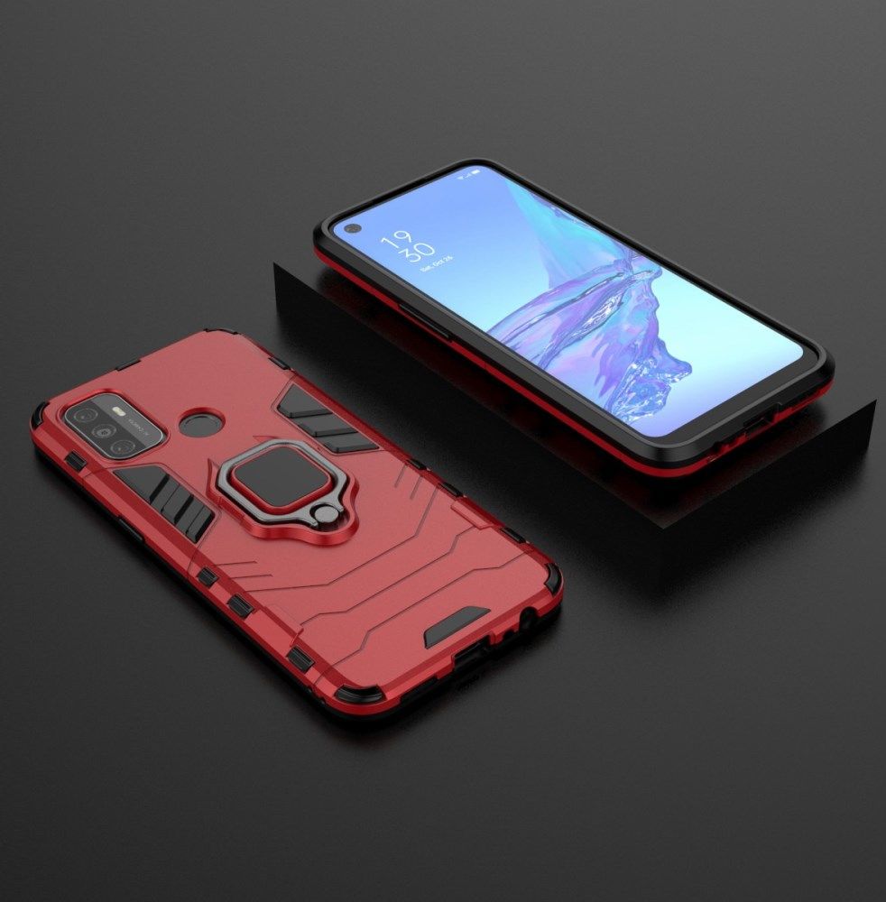 Oppo A53 / A53S Hybride Hoesje met Ring Rood afbeelding 5