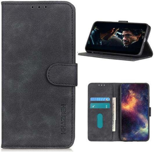 Realme 7 Hoesje Retro Wallet Book Case Zwart afbeelding 6