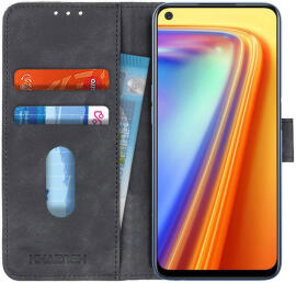 Realme 7 Hoesje Retro Wallet Book Case Zwart