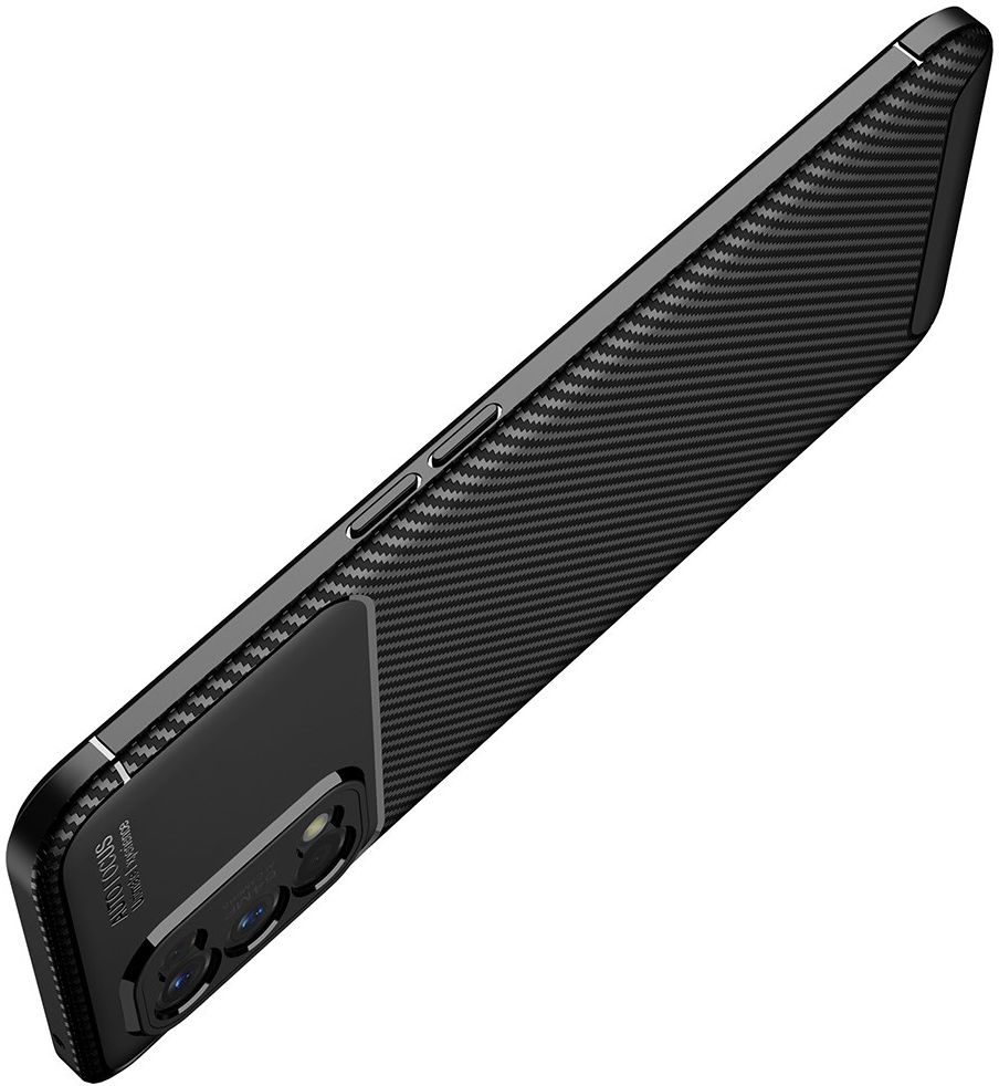 Realme 7 Pro Hoesje Siliconen Carbon TPU Back Cover Zwart afbeelding 6