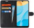 Oppo A15 Litchi Skin Portemonnee Hoesje Book Case Zwart afbeelding 1