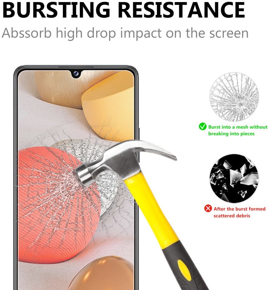 Samsung Galaxy A42 Screenprotector 2.5D Arc Edge Tempered Glass afbeelding 2
