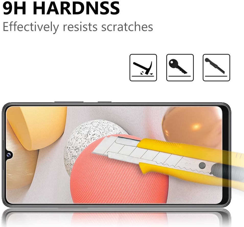 Samsung Galaxy A42 Screenprotector 2.5D Arc Edge Tempered Glass afbeelding 3