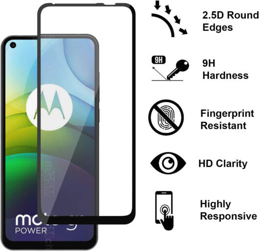 Motorola Moto G9 Power 0.3mm Arc Edge Tempered Glass Screenprotector afbeelding 2