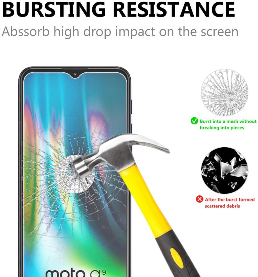 Motorola Moto G9 Play Screenprotector 2.5D Arc Edge Tempered Glass afbeelding 3