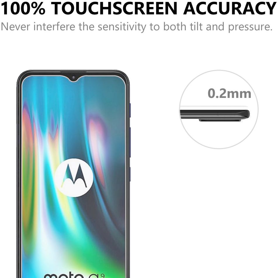 Motorola Moto G9 Play Screenprotector 2.5D Arc Edge Tempered Glass afbeelding 7
