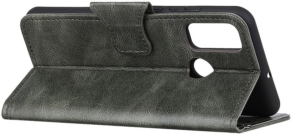 OnePlus Nord N100 Hoesje Portemonnee Crazy Horse Book Case Groen afbeelding 5
