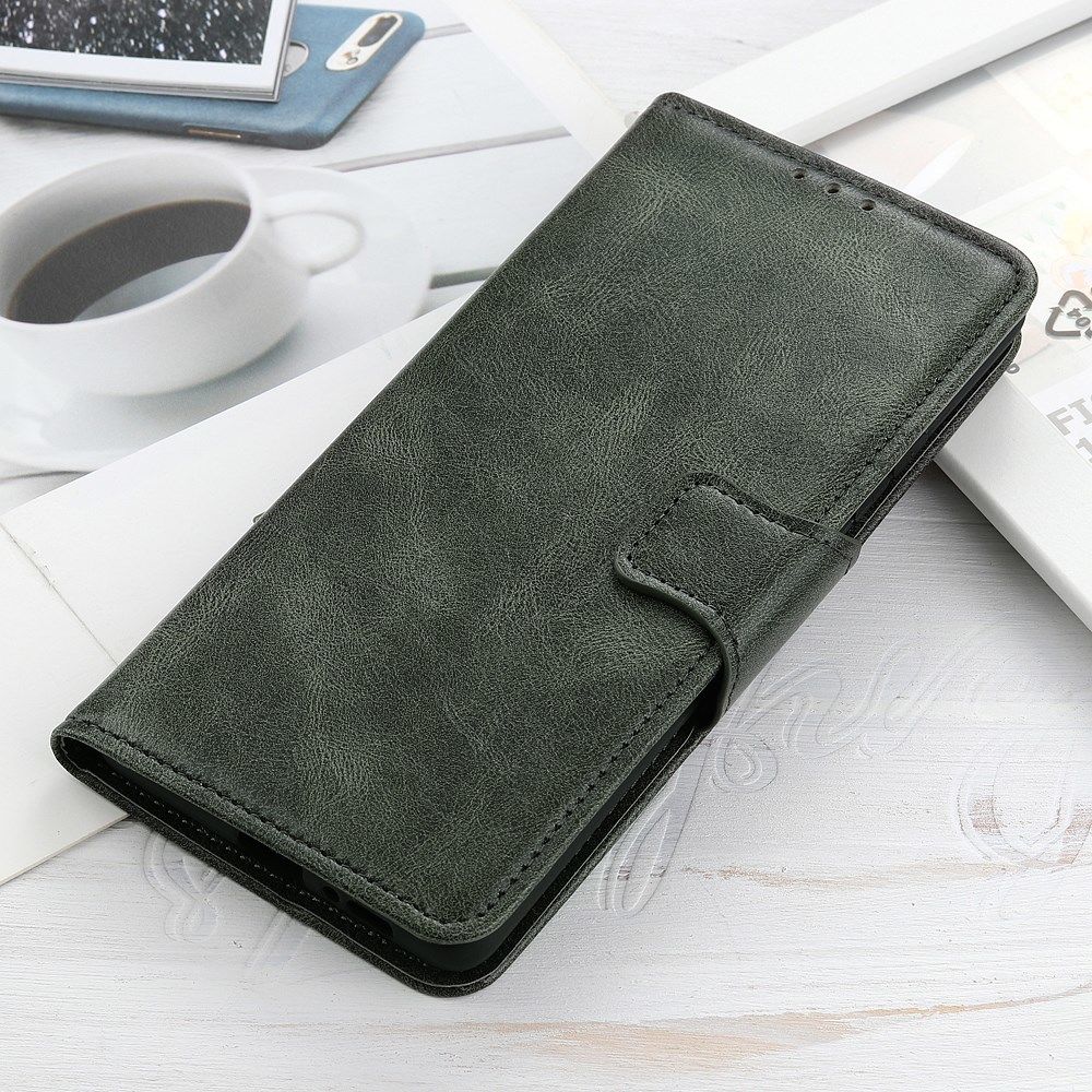 OnePlus Nord N100 Hoesje Portemonnee Crazy Horse Book Case Groen afbeelding 2