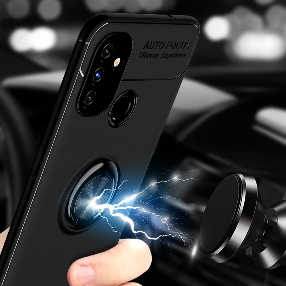 OnePlus Nord N100 Hoesje Metalen Magnetische Ring Kickstand Zwart afbeelding 11