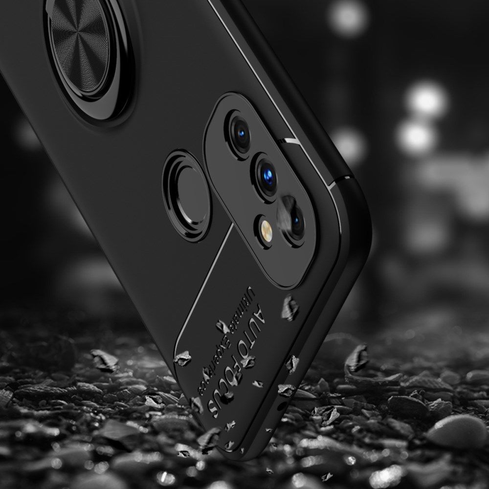 OnePlus Nord N100 Hoesje Metalen Magnetische Ring Kickstand Zwart afbeelding 13