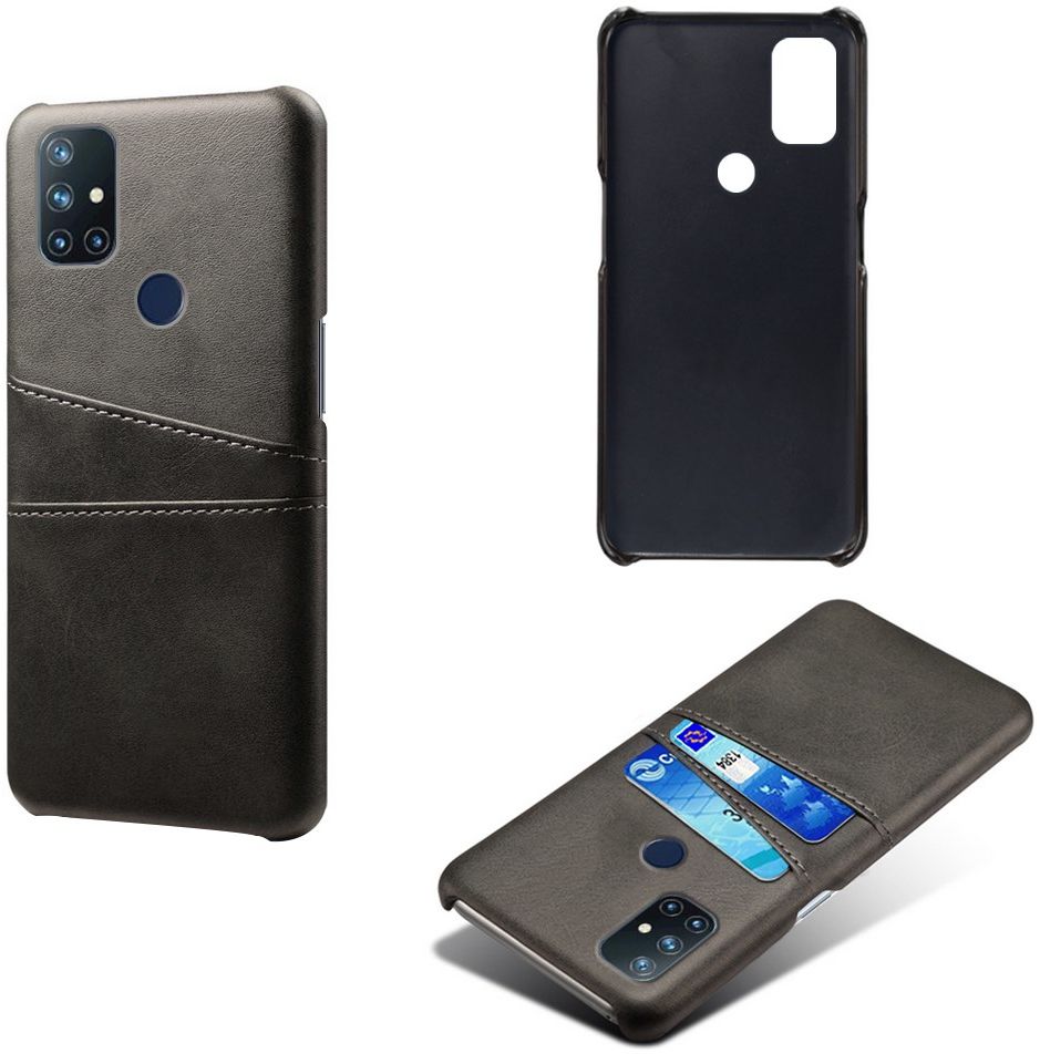 OnePlus Nord N10 Hoesje Back Cover met Kaarthouder Zwart afbeelding 4