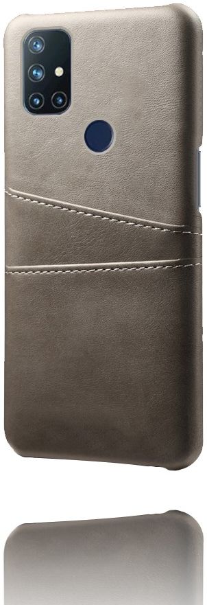 OnePlus Nord N10 Hoesje Back Cover met Kaarthouder Grijs afbeelding 5