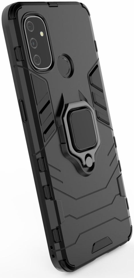 OnePlus Nord N100 Hoesje met Ring Kickstand Zwart afbeelding 8