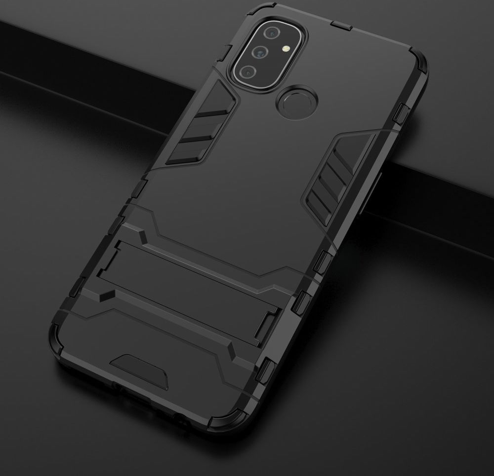 OnePlus Nord N100 Hoesje Shock Proof Back Cover Met Kickstand Zwart afbeelding 10