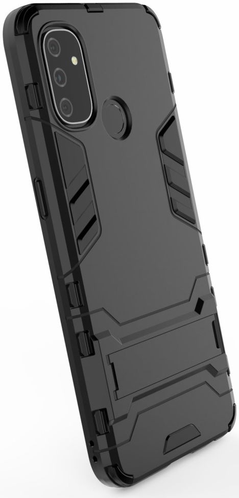 OnePlus Nord N100 Hoesje Shock Proof Back Cover Met Kickstand Zwart afbeelding 8