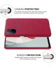 OnePlus Nord N100 Hoesje Stoffen Back Cover Rood