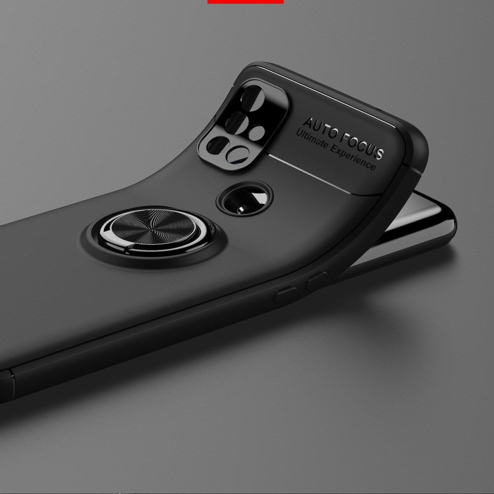 OnePlus Nord N10 Hoesje Metalen Magnetische Ring Kickstand Zwart afbeelding 5