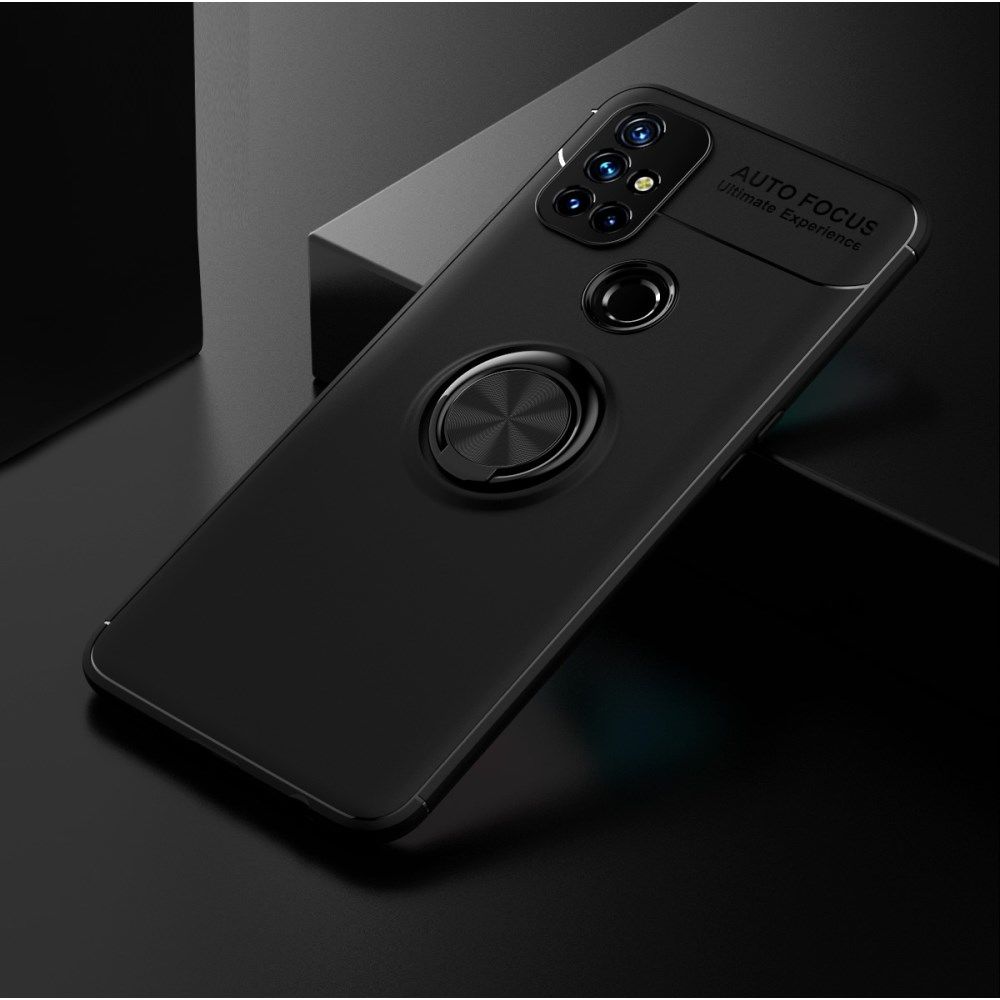 OnePlus Nord N10 Hoesje Metalen Magnetische Ring Kickstand Zwart afbeelding 9