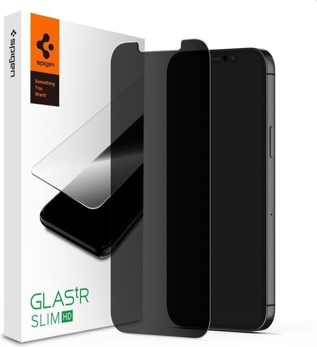 Spigen Glas.tR Apple iPhone 12 / 12 Pro Privacy Glass Screen Protector afbeelding 1