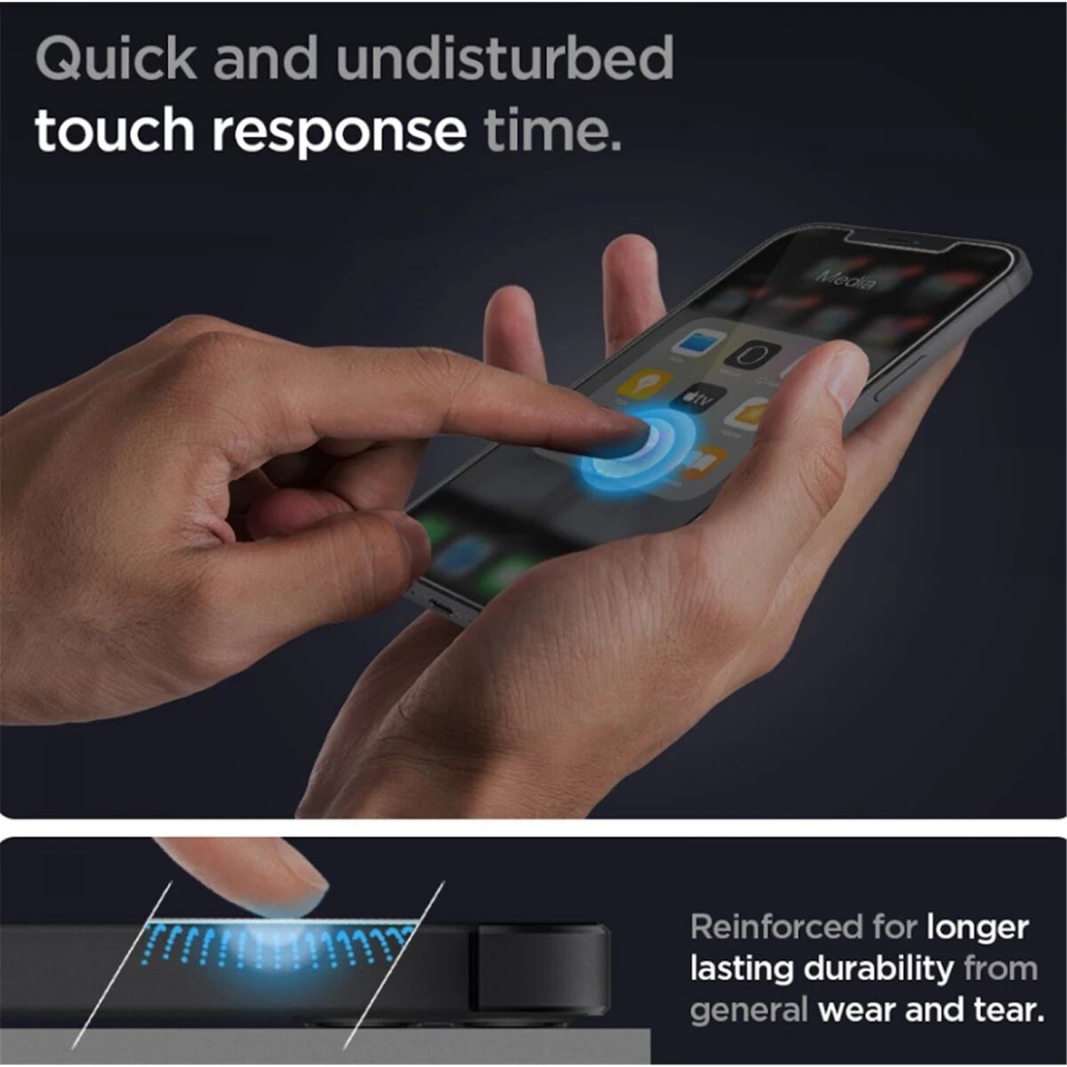 Spigen Glas.tR Apple iPhone 12 / 12 Pro Privacy Glass Screen Protector afbeelding 4