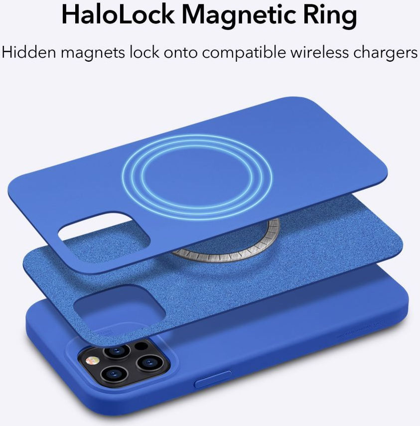 ESR Cloud Apple iPhone 12 Pro Max Hoesje voor MagSafe / HaloLock Blauw afbeelding 4