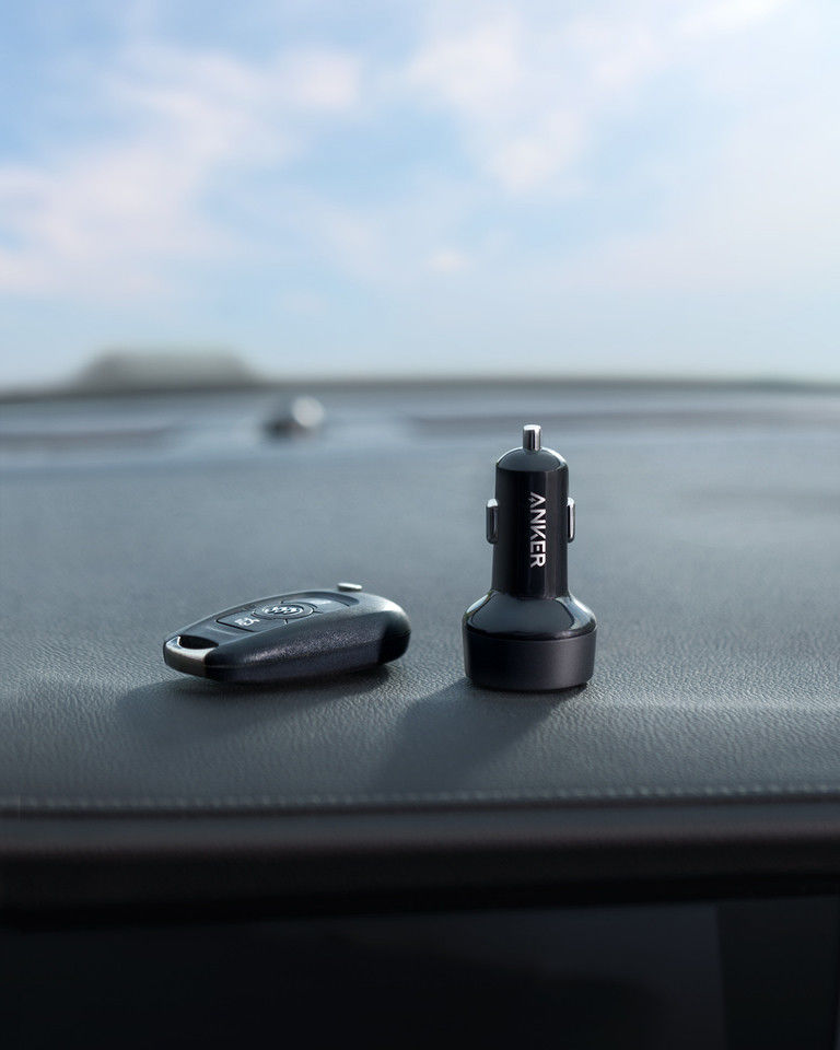 Anker PowerDrive Auto Lader 18W USB-C + 15W USB-A Zwart afbeelding 7