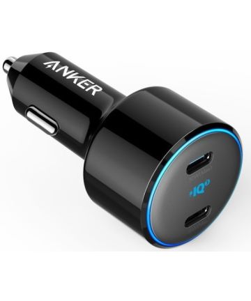 Anker PowerDrive+ III Autolader met Dubbele USB-C Poort Zwart Opladers