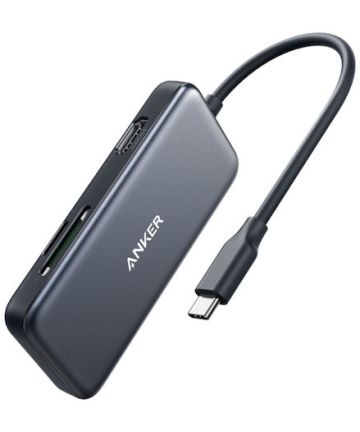 Anker Premium 5-in-1 USB-C Data Hub Zwart Kabels