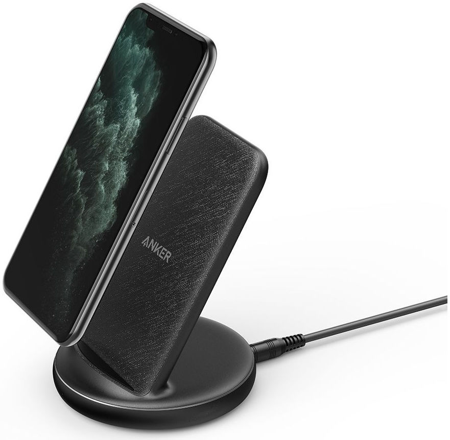 Anker PowerWave II Sense (15W) Draadloze Oplader met Standaard Zwart afbeelding 2