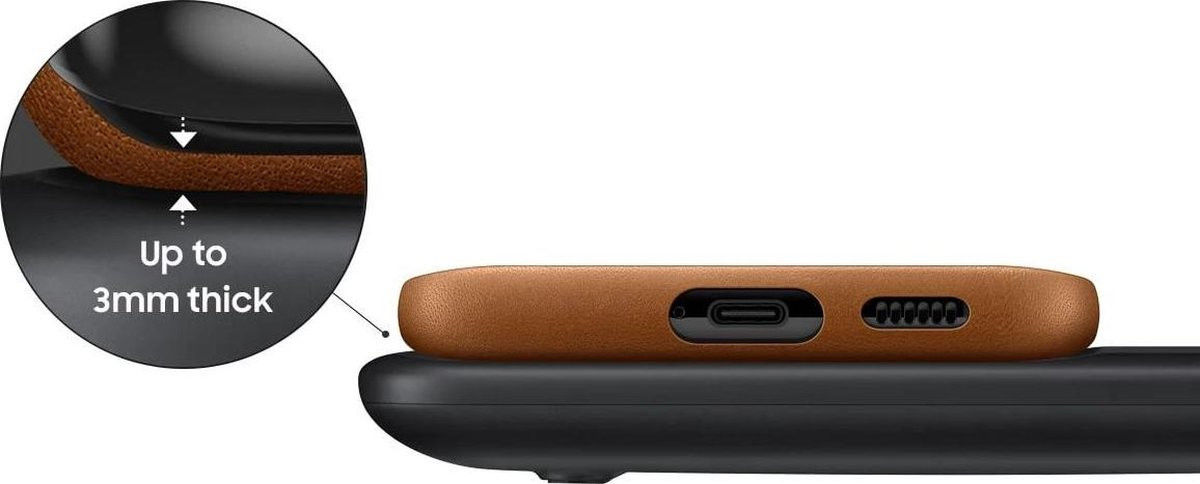 Originele Samsung Wireless Charger Duo Pad Smartphone/Buds/Watch Zwart afbeelding 6