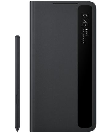 Origineel Samsung S21 Ultra Hoesje Smart Clear View Cover met S Pen Hoesjes