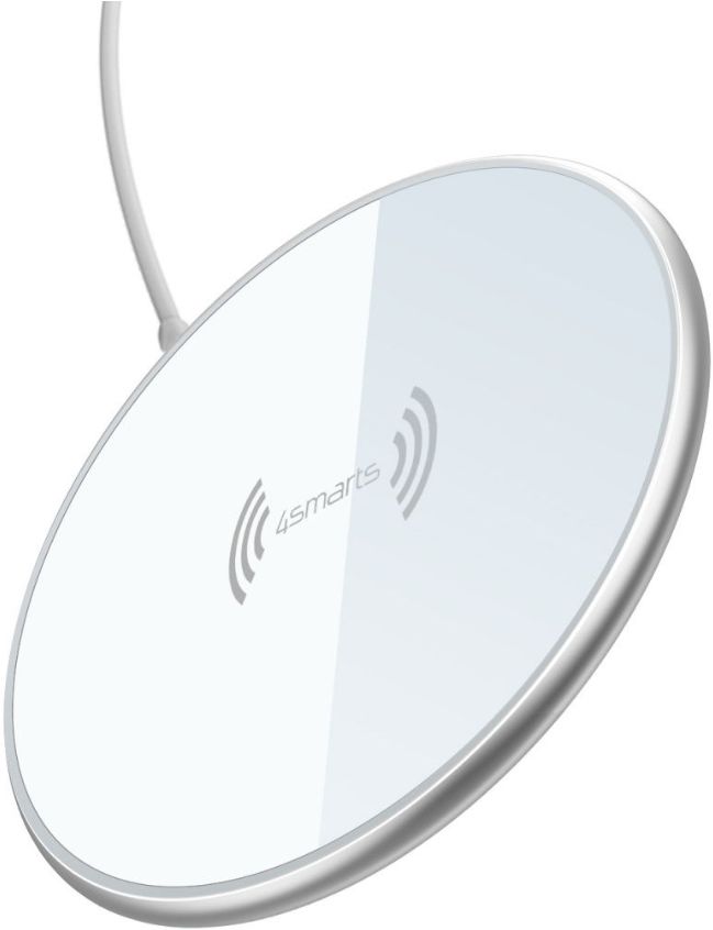 4smarts UltiMag 15W MagSafe Oplader met USB-C Kabel 1.2 Meter Wit afbeelding 4