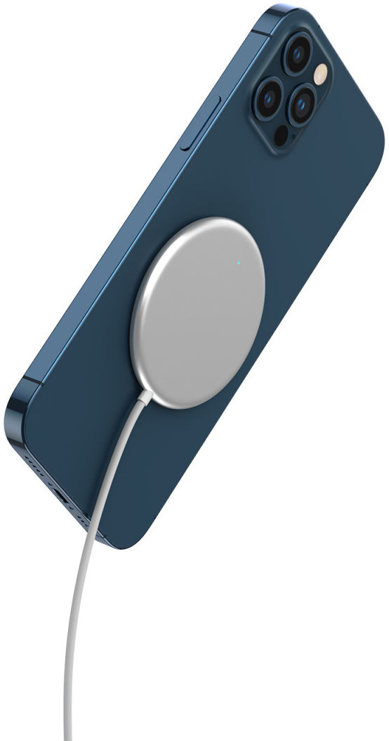 4smarts UltiMag 15W MagSafe Oplader met USB-C Kabel 1.2 Meter Wit afbeelding 1