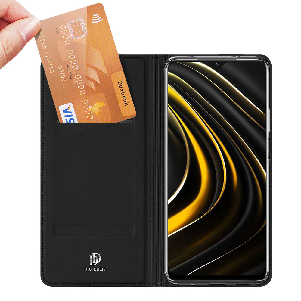 Dux Ducis Skin Pro Series Xiaomi Poco M3 Hoesje Wallet Case Zwart afbeelding 2