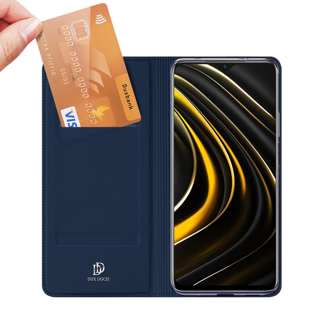 Dux Ducis Skin Pro Series Xiaomi Poco M3 Hoesje Wallet Case Blauw afbeelding 2