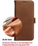 Rosso Deluxe OnePlus 9 Hoesje Echt Leer Book Case Bruin