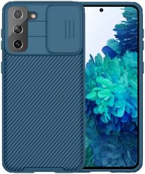 Nillkin CamShield Samsung Galaxy S21 Plus Hoesje Camera Slider Blauw