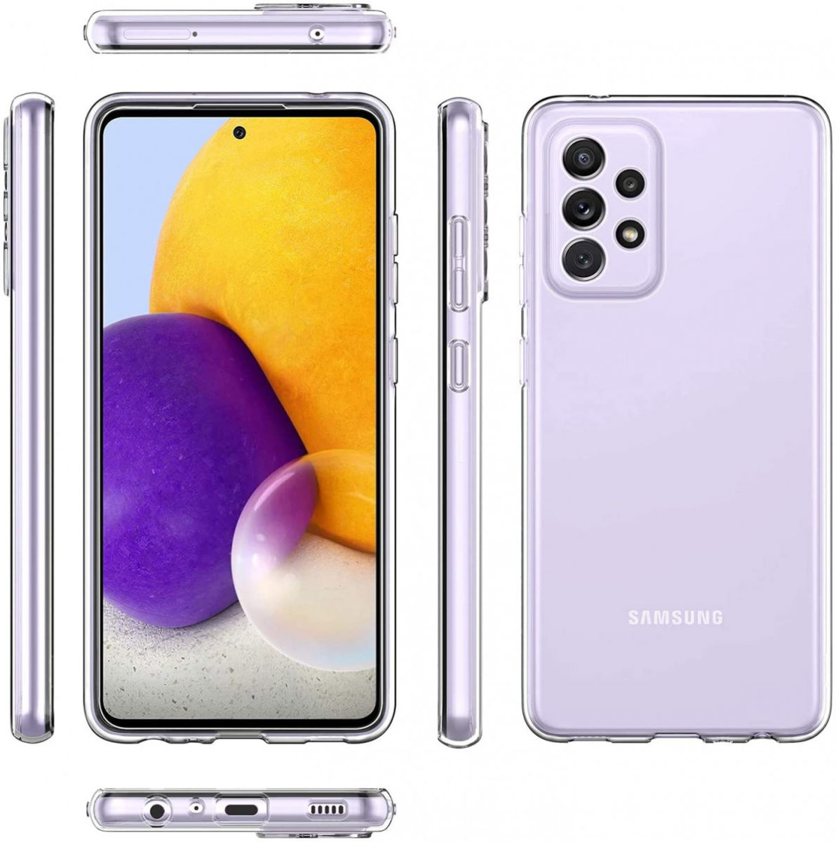 Samsung Galaxy A52 / A52S Hoesje Back Cover Dun TPU Transparant afbeelding 4