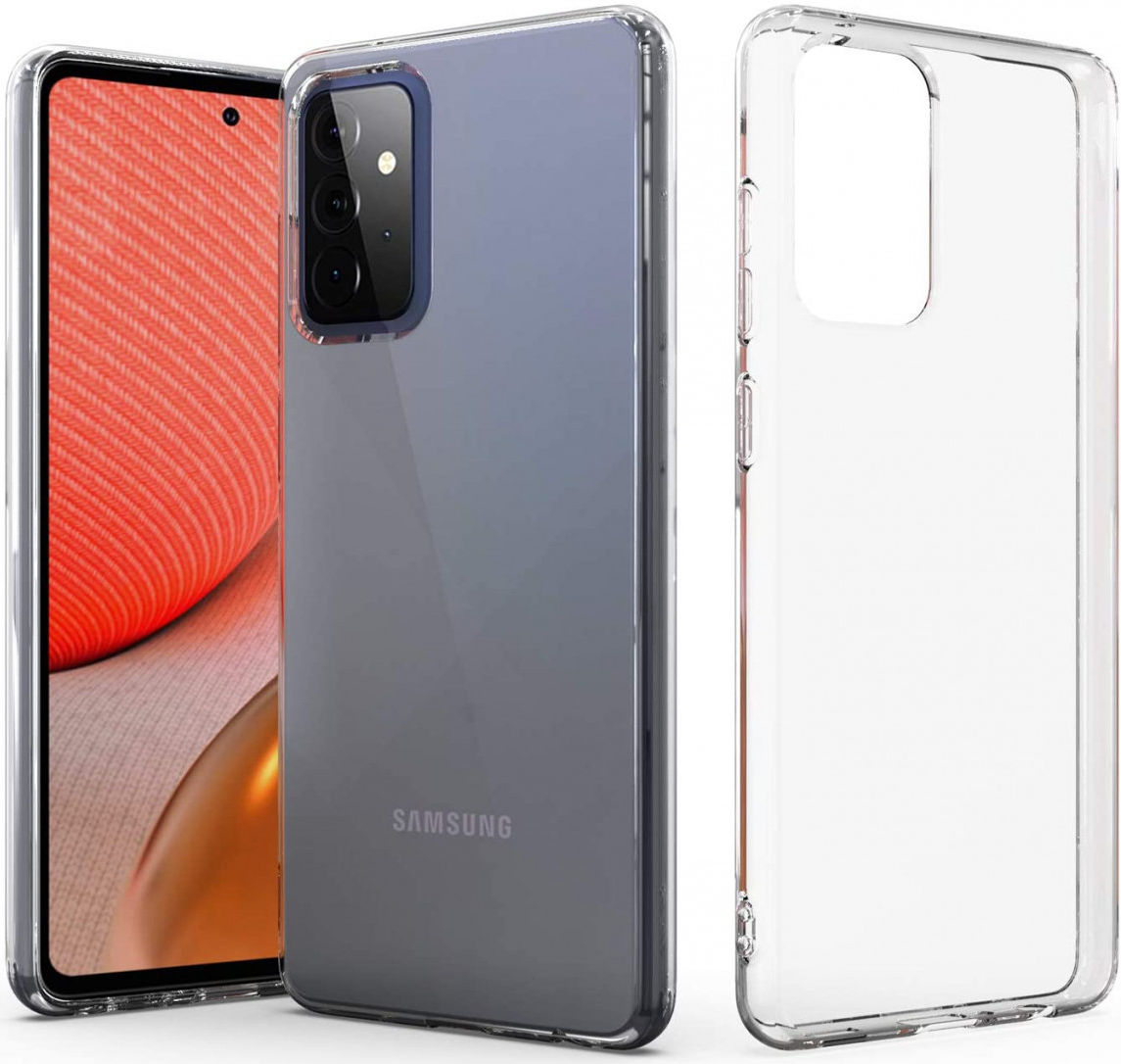 Samsung Galaxy A72 Hoesje Back Cover Dun TPU Transparant afbeelding 2