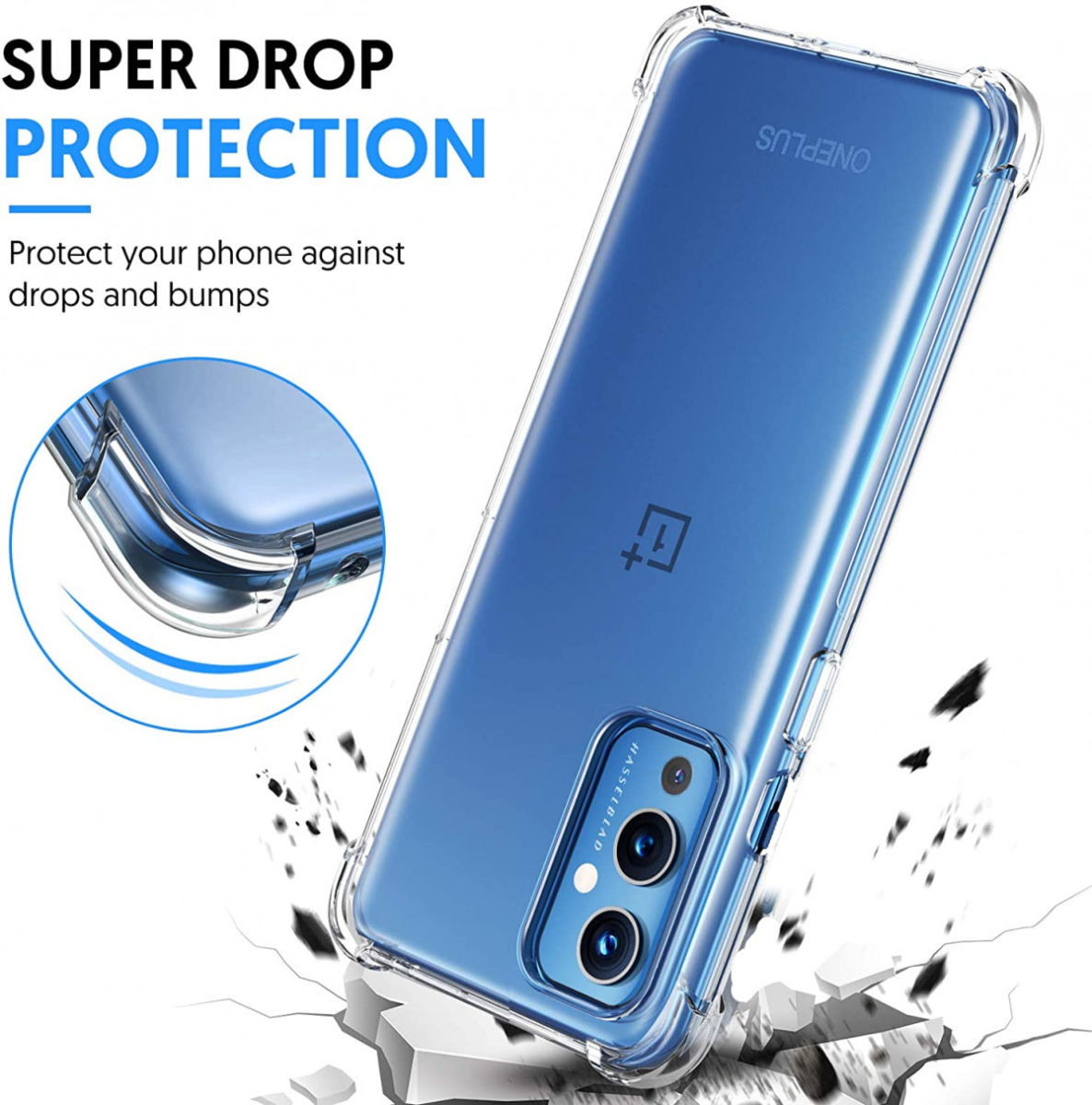 OnePlus 9 Hoesje TPU Schokbestendig Back Cover Transparant afbeelding 6