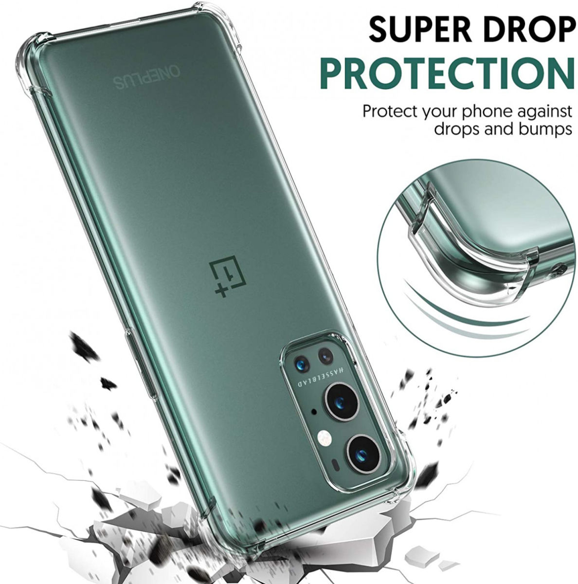OnePlus 9 Pro Hoesje TPU Schokbestendig Back Cover Transparant afbeelding 5