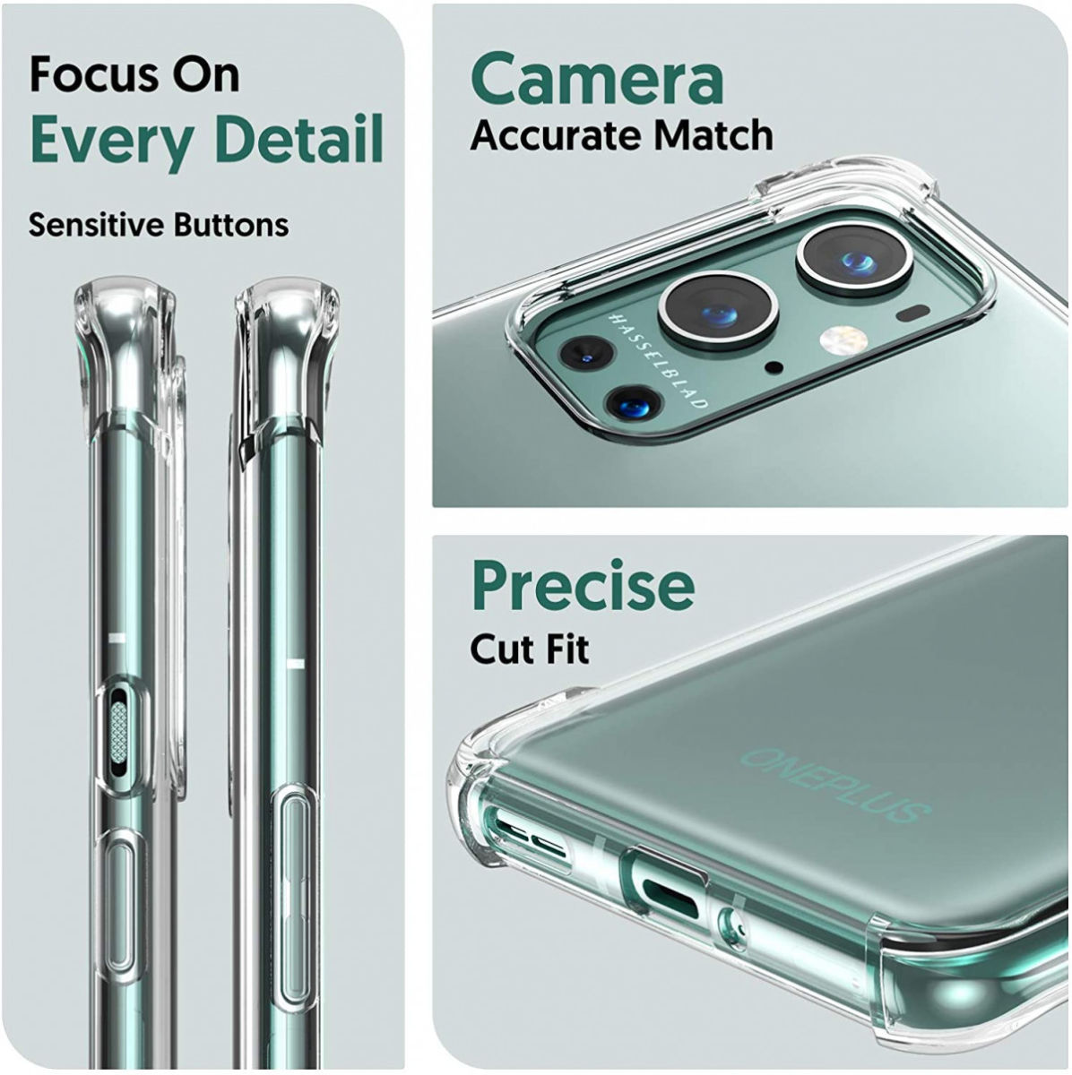 OnePlus 9 Pro Hoesje TPU Schokbestendig Back Cover Transparant afbeelding 7